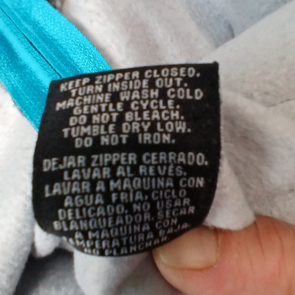 Marvel Gray and Blue Spider Zip Up Hoodie Jacket Men's Size Large 42/44 - Picture 6 of 7